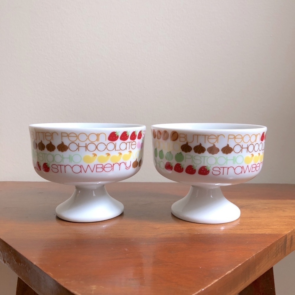 Set of MCM Sealtest Japan ice cream bowls